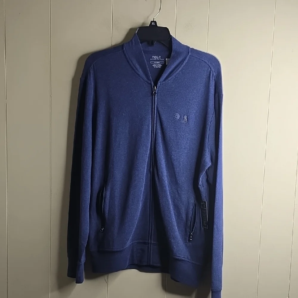 NWT Polo Ralph Lauren Double Knit Luxury Jersey Full Zip Sweater Men's size M